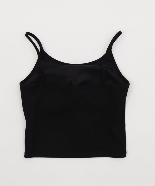 WEGO 【カップ付きインナー】グラフィックプリントカップインキャミ ブラック