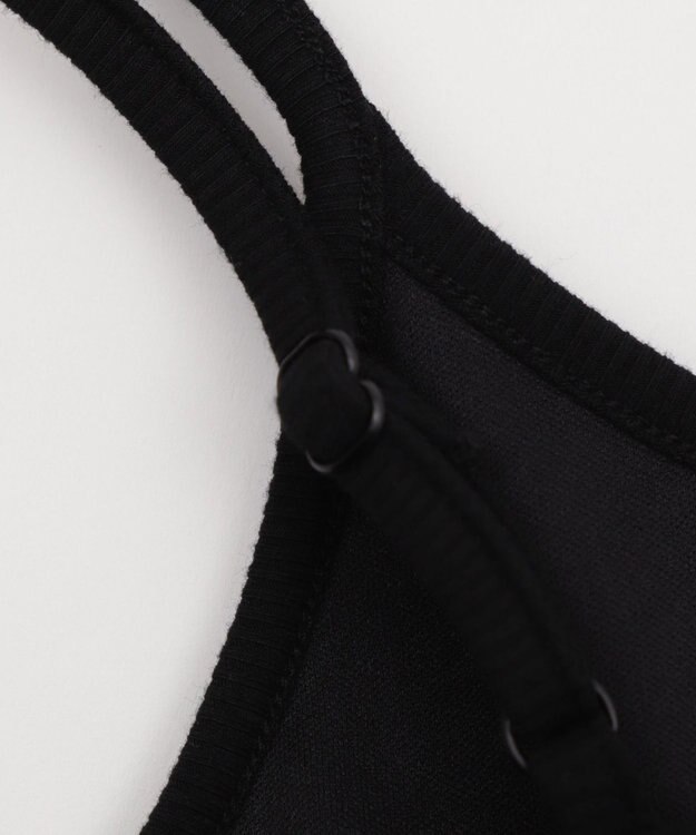 WEGO 【カップ付きインナー】グラフィックプリントカップインキャミ ブラック