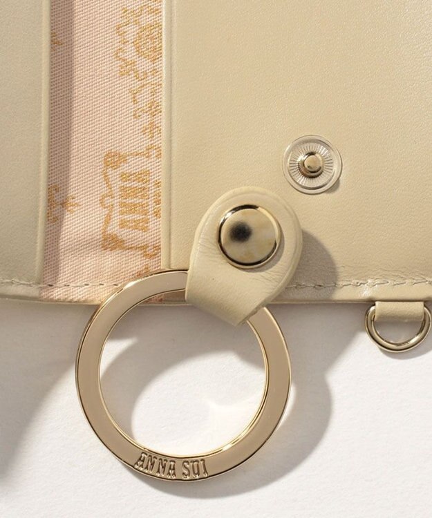 ANNA SUI ローズハート キーケース ベージュ