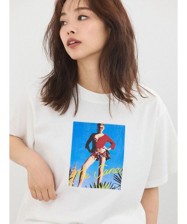 Green Parks ｍｅ　Ｊａｎｅ／フォトプリントボックスＴシャツ White