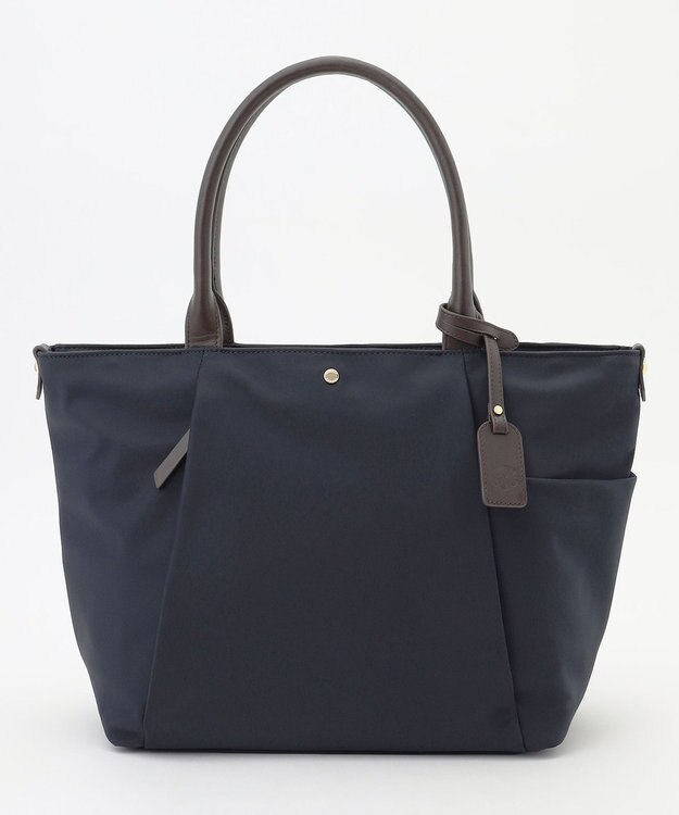 J.PRESS LADIES 【A4サイズ収納可】 ナイロン トート バッグ ネイビー系