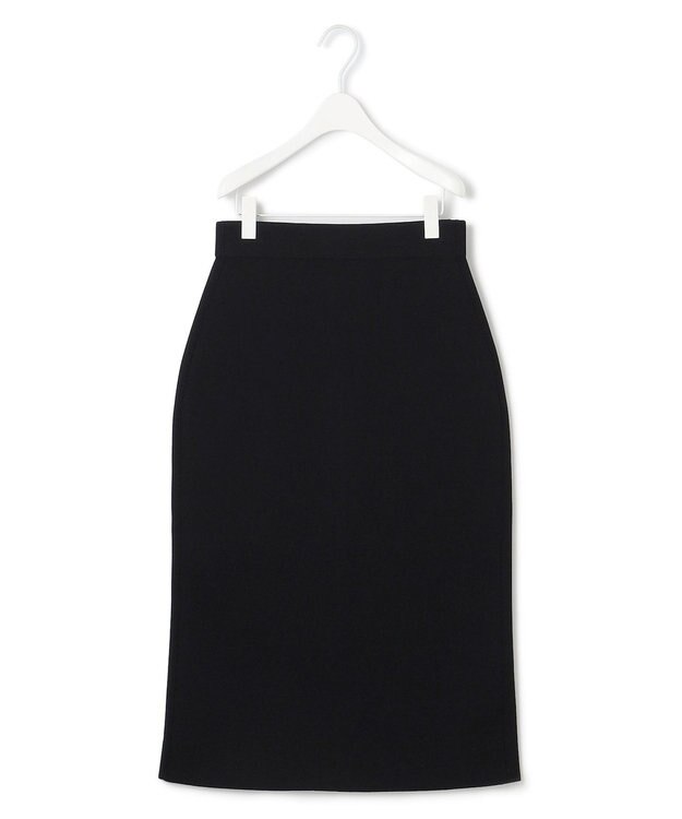 ICB 【洗える】 クロスコンビ ニットスカート ブラック系