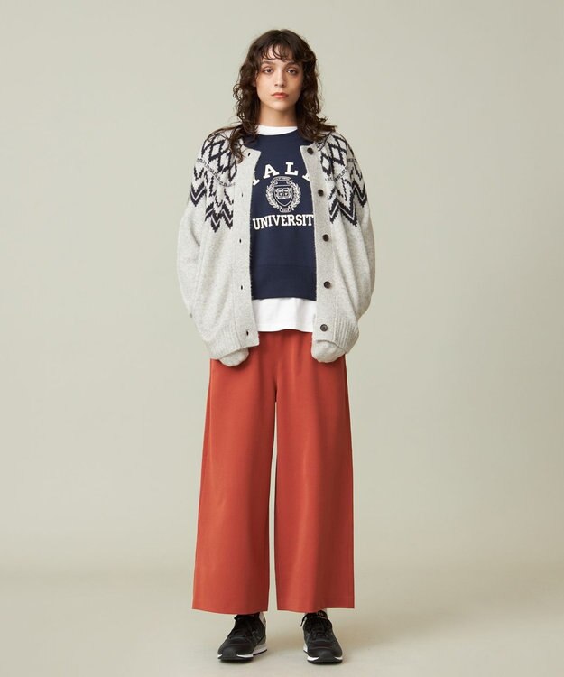 J.PRESS YORK STREET 【WOMEN】イージーワイドパンツ オレンジ系