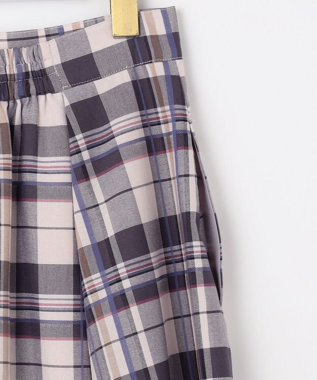 ANY SIS 【洗える】ライトカラーチェック スカート ベージュ系