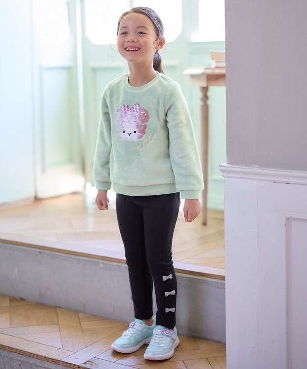 ANY KIDS 7days 裏シャギー ガーリー パンツ ブラック