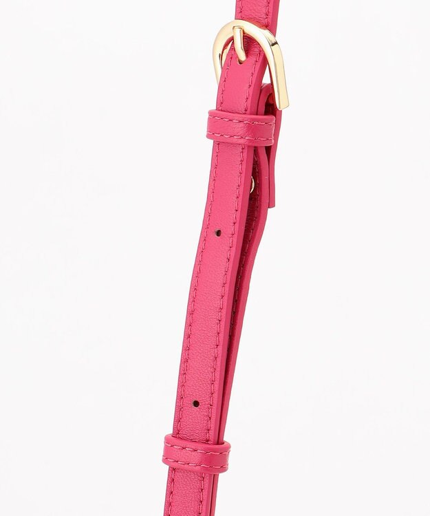 LA BAGAGERIE シープレザー　ギャザーミニマムバッグ ピンク