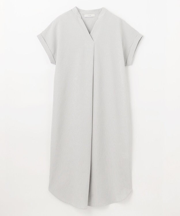 ANY 【洗濯機可】サッカーストライプワンピース グレーストライプ