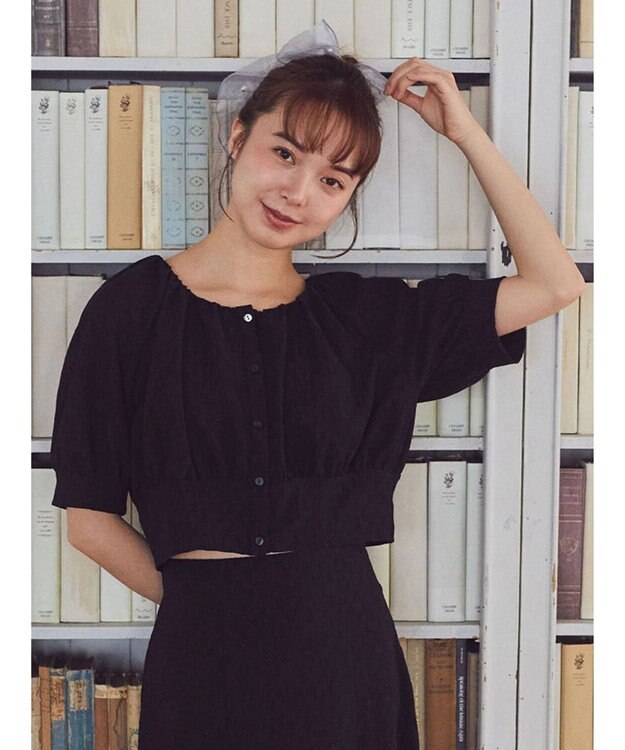 earth music&ecology ジャガードプルオーバー Black