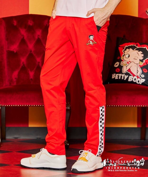 FILA GOLF／marie claire 【LOUDMOUTH×Betty Boop™】メンズ ロングパンツ Red