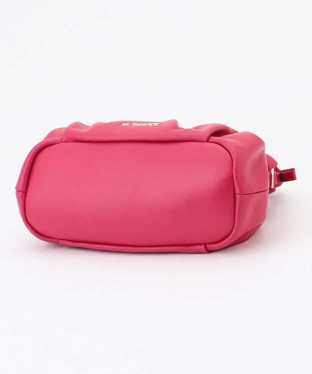 LA BAGAGERIE シープレザー　ギャザーミニマムバッグ ピンク