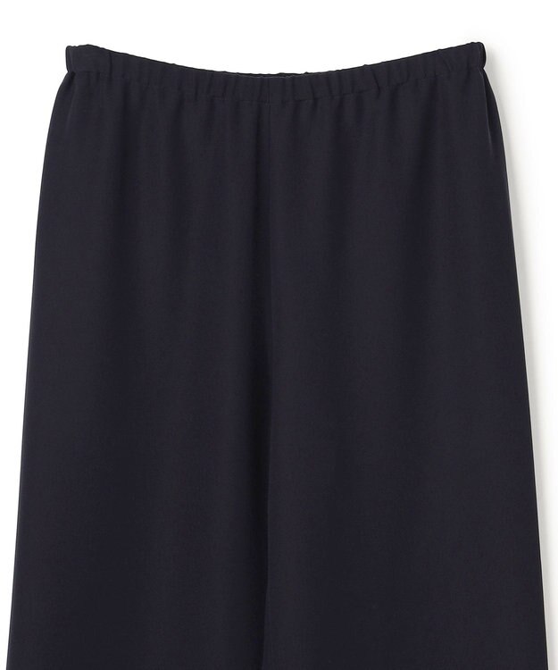 UNFILO 【ウエストゴム/セレモニー】ドライダブルクロス イージー ワイドパンツ ネイビー