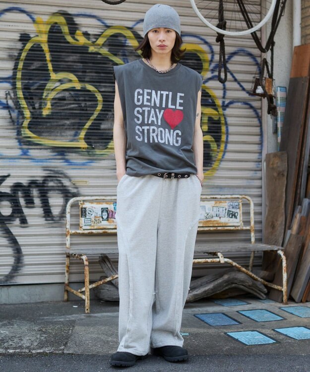 WEGO 【ユニセックス着用ITEM/MLサイズ展開】グラフィックBIGノースリーブ 柄1