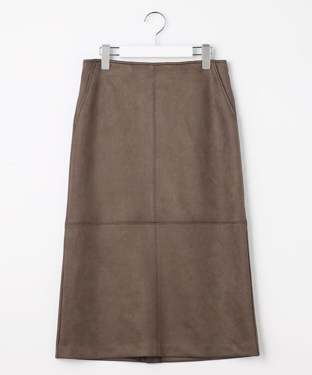 J.PRESS LADIES S スエードダンボール スカート モカ系