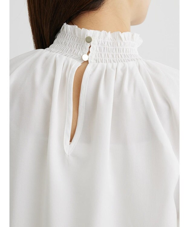 Green Parks ・ＥＬＥＮＣＡＲＥ　ＤＵＥ　シャーリングカラーブラウス Off White