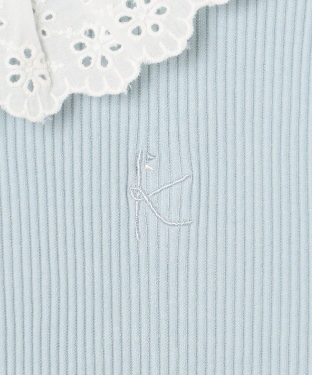 組曲 KIDS 【150-160㎝】フリルリブ2WAY トップス サックスブルー系