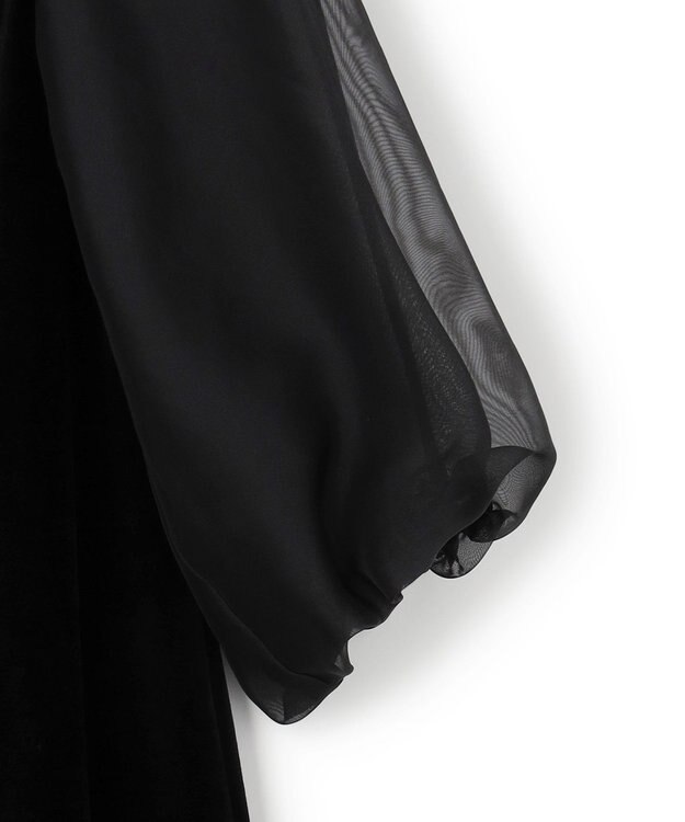 23区 【APPLAUDIR】ベロアコンビ ドレス ブラック系