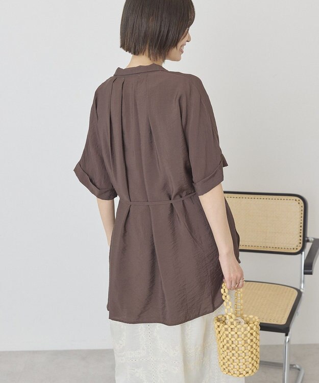 AMERICAN HOLIC 【先行予約】【マルチ機能】ベルト付カイキンシャツ Brown