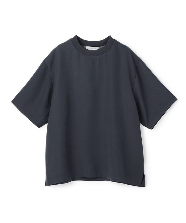 UNFILO MENS ダブルクロス クルーTEE ブルーグレー