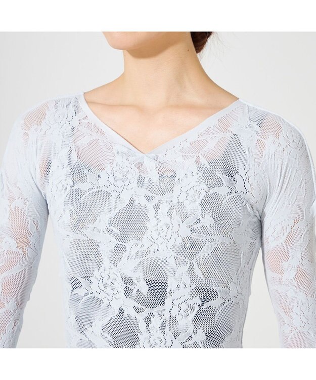 Chacott 【ノーソーイングニット】キシリトールシアーレース2Wayトップ ベビーブルー