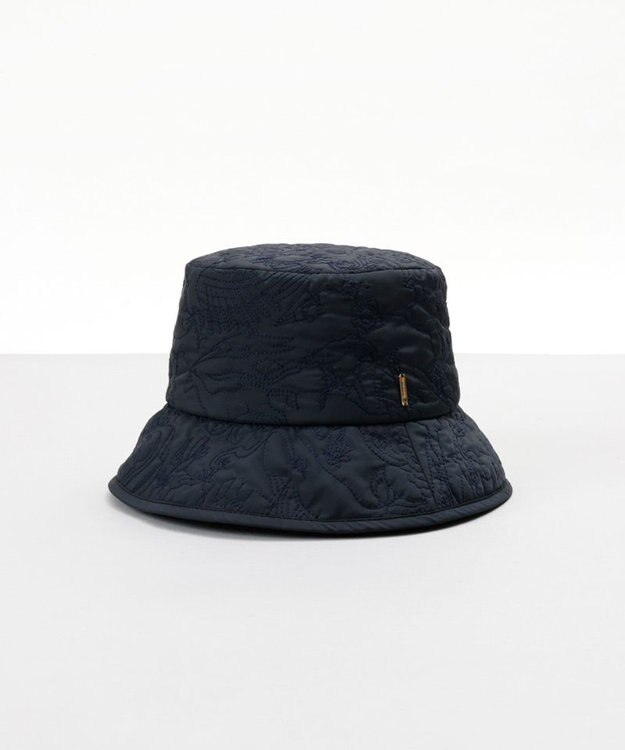 AURORA 【 Beaurance （ビューランス）】刺繍キルティングバケットハット ネイビー