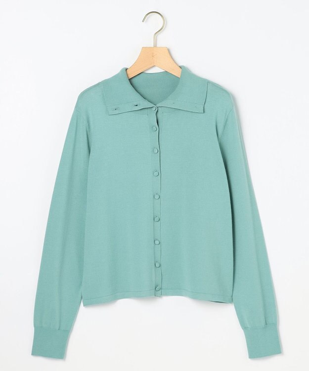 組曲 【前後着用可 / 加藤ローサさん着用】スムースストレッチタートル ニット スモーキーグリーン系