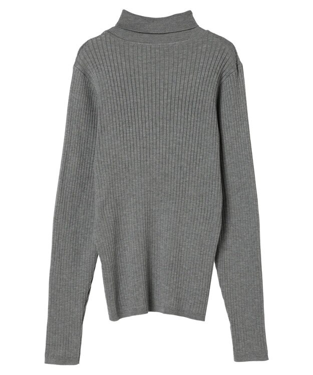 CRAFT STANDARD BOUTIQUE ウォッシャブルリブタートルニットプルオーバー Light Gray