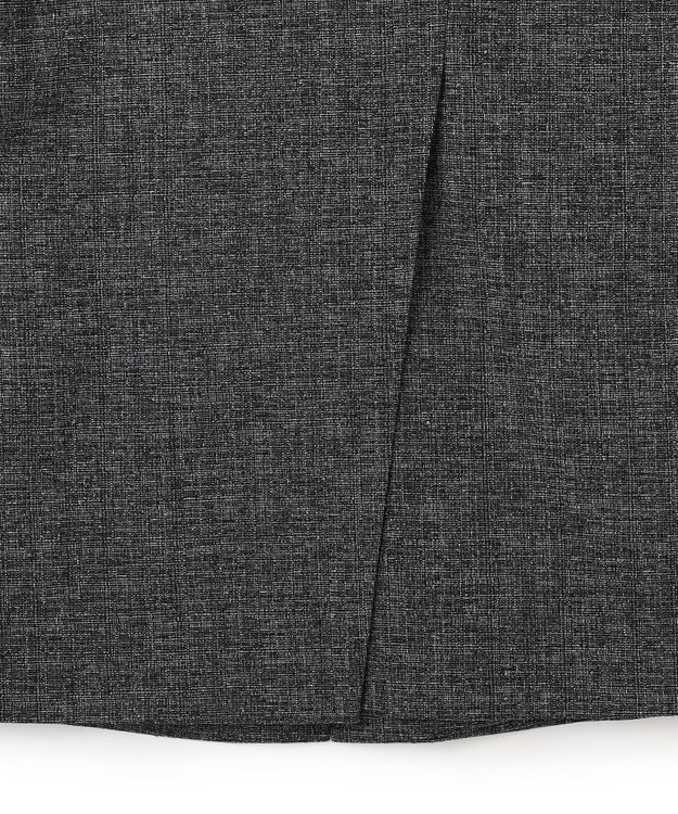 ICB L 【先行予約】 ミックスブッチャー バックスリットジレ ブラック×オフホワイト