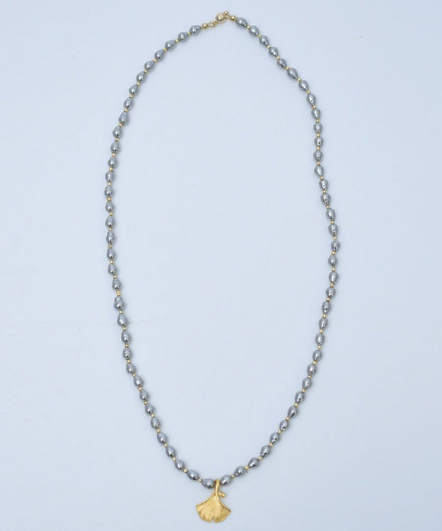 monshiro 【バロックパール】イチョウショート ネックレス