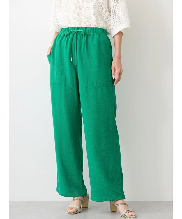 AMERICAN HOLIC 接触冷感Ｗポケットワイドパンツ Green