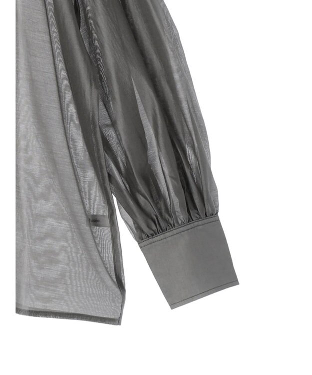 Green Parks AnriettMusee シアーボリュームスリーブブラウス Gray