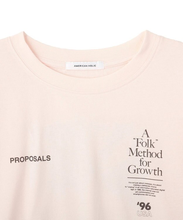 AMERICAN HOLIC BACK PHOTOプリントロンT Light Pink