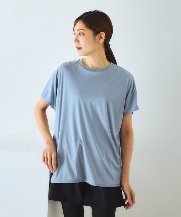 OP／FILA 【Kappa】半袖FITウェア３点セット水着 ブルー
