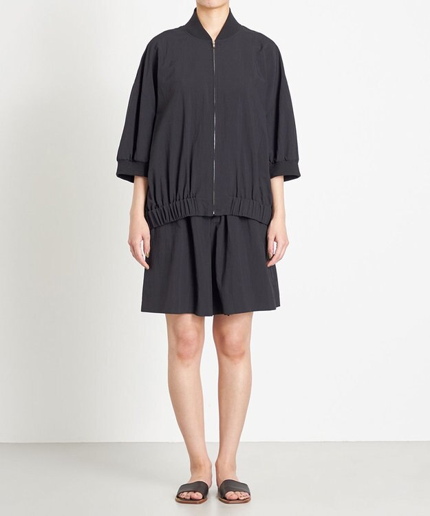 NAVE 【ReNAVE　撥水機能・UVカット・透湿・接触冷感・洗える】ナイロンタスランブルゾン ブラック系