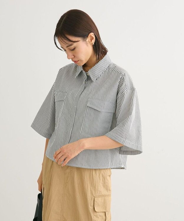 Green Parks ５分袖ショートシャツ Black