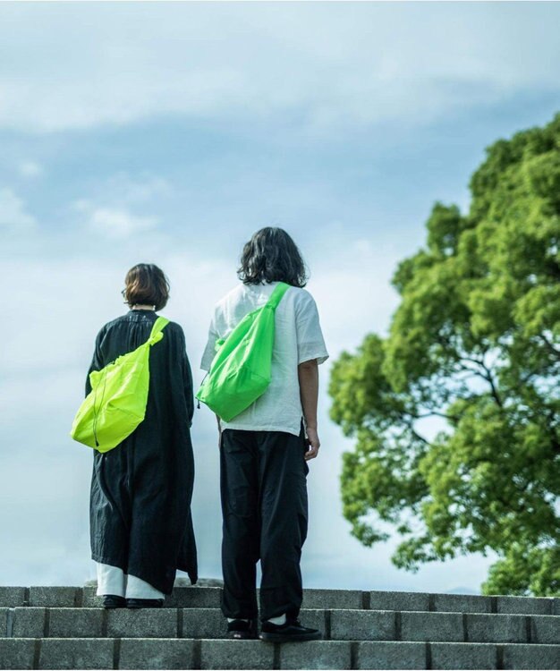 NIZYU KANO face別注 ポケッタブル3wayトート 蛍光グリーン