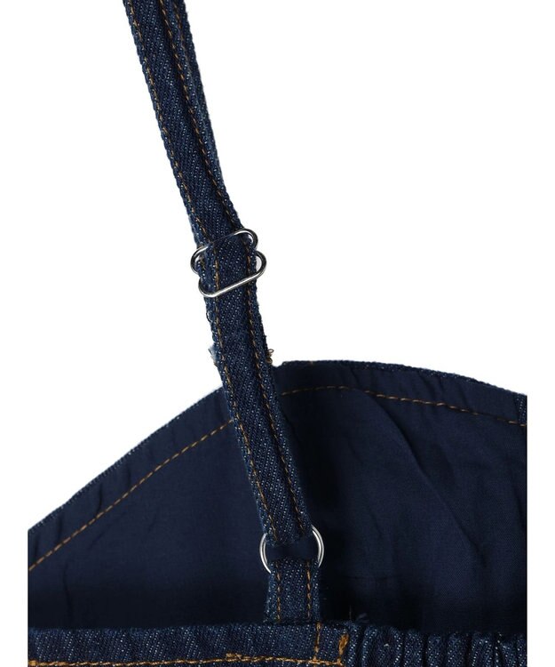 earth music&ecology レースアップデニムビスチェ Dark Indigo