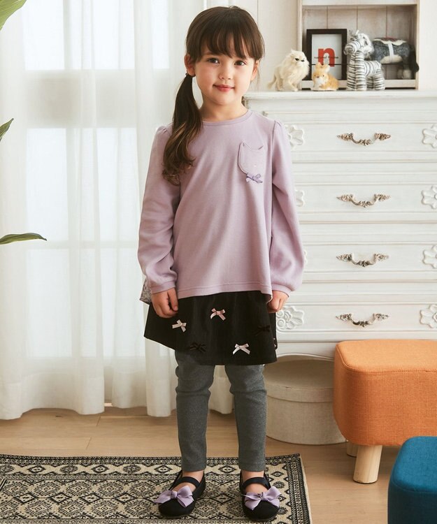 ANY KIDS バックシャン　Aライントップス ライラック系