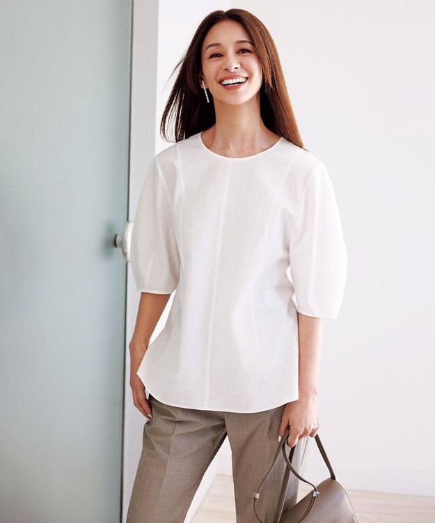 UNFILO マイビューティ テーパードパンツ ベージュ