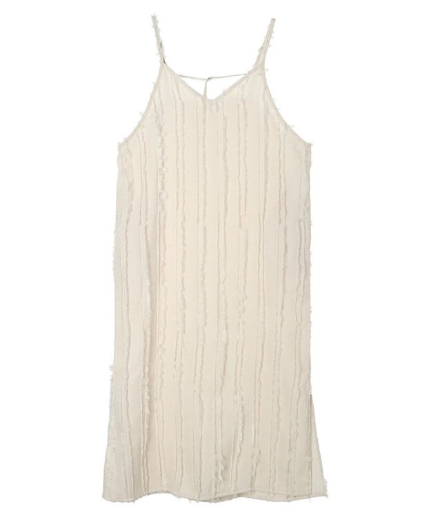 Green Parks フェザージャガードキャミワンピース Ecru