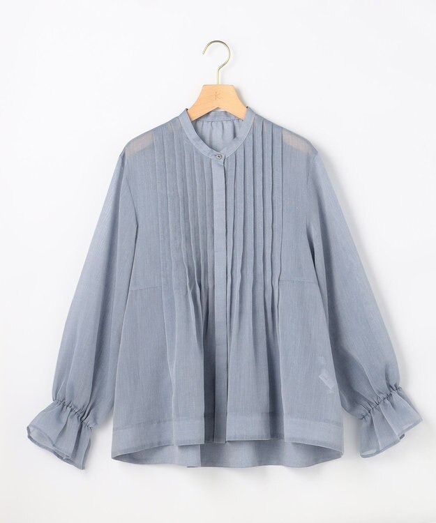 組曲 【先行予約】エアリーボイルシアー ブラウス シャンブレーブルー系