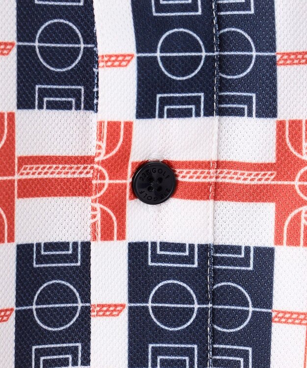 23区GOLF 【MEN】【吸水速乾/UVカット】フィールドチェック柄ポロシャツ ネイビー系3