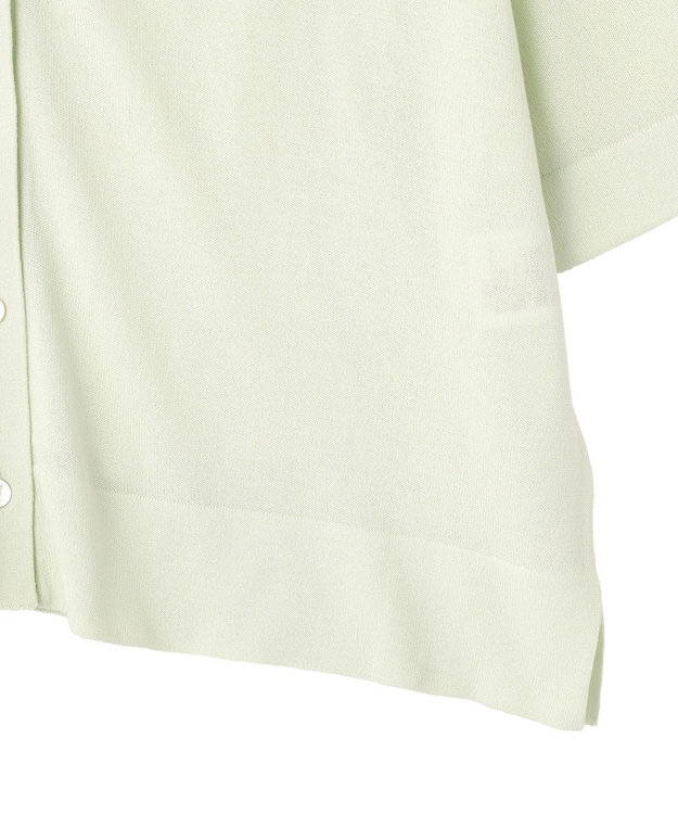 AMERICAN HOLIC 襟付き5分袖ニットカーディガン Mint