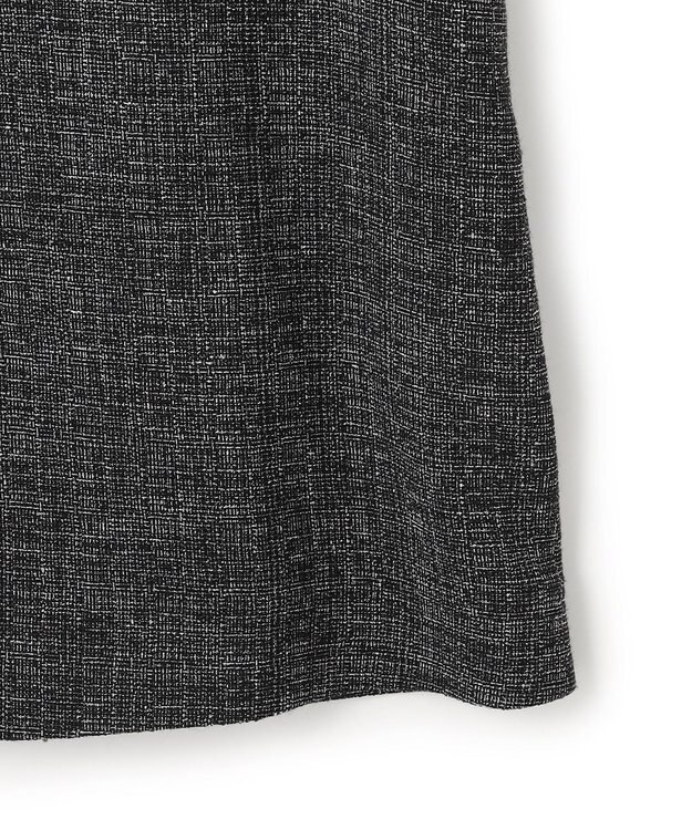 ICB L 【先行予約】 ミックスブッチャー バックスリットジレ ブラック×オフホワイト