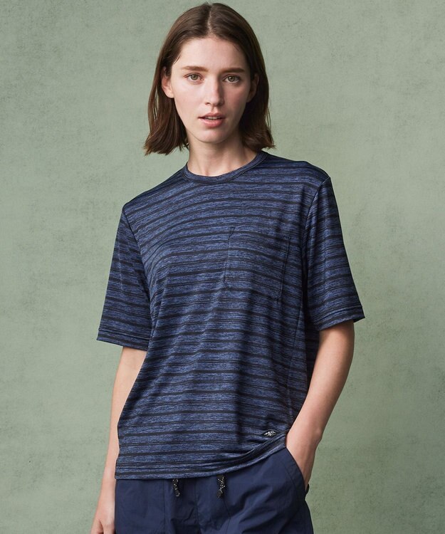 JOSEPH ABBOUD MOUNTAIN 【接触冷感】クールスキンガード Tシャツ ネイビー系2