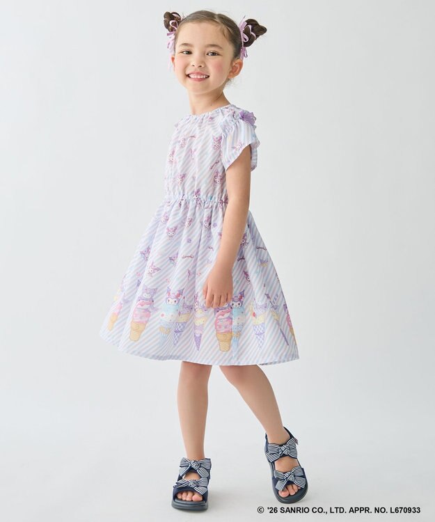 ANY KIDS 【サンリオキャラクターズ×ANY KIDS】2WAY ファンシーワンピース クロミ×ラベンダー