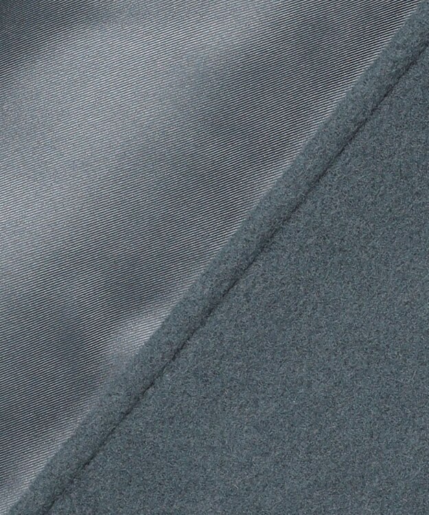 J.PRESS LADIES ショートビーバー ミディ丈 スタンドカラー コート ティールブルー系