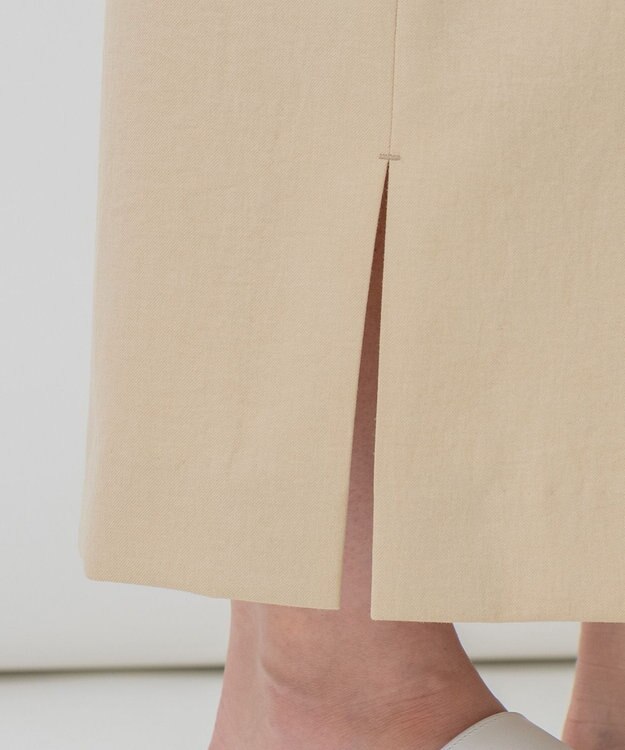 自由区 L リネンライクツイル フレックス パンツ ベージュ系