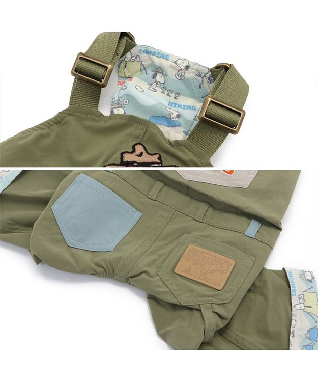 PET PARADISE スヌーピー ビーグルスカウト オーバーオール 《キャンプ柄》 小型犬 キャンプ柄