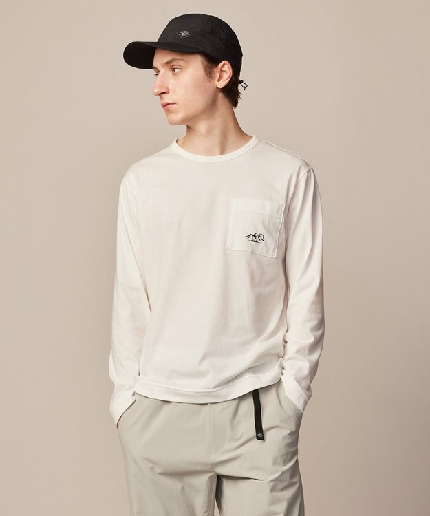 JOSEPH ABBOUD MOUNTAIN 【リサイクルポリエステル使用】37.5リサイクル天竺 Ｔシャツ ホワイト系