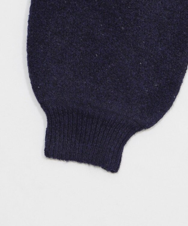 WEGO フラッフィー2WAYグラフィックワンショルBIGニット ネイビー